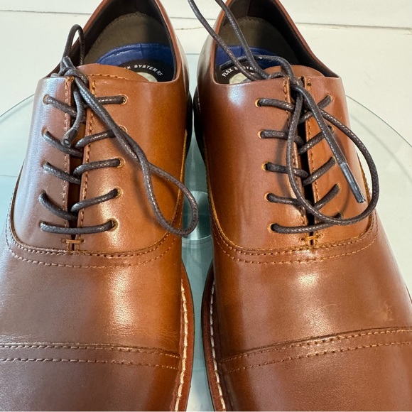 Kennet Cole 8.5 Reaction Men’s Oxfords Klay Flex Cap-Toe Brown Dress Shoes - Picture 5 of 9